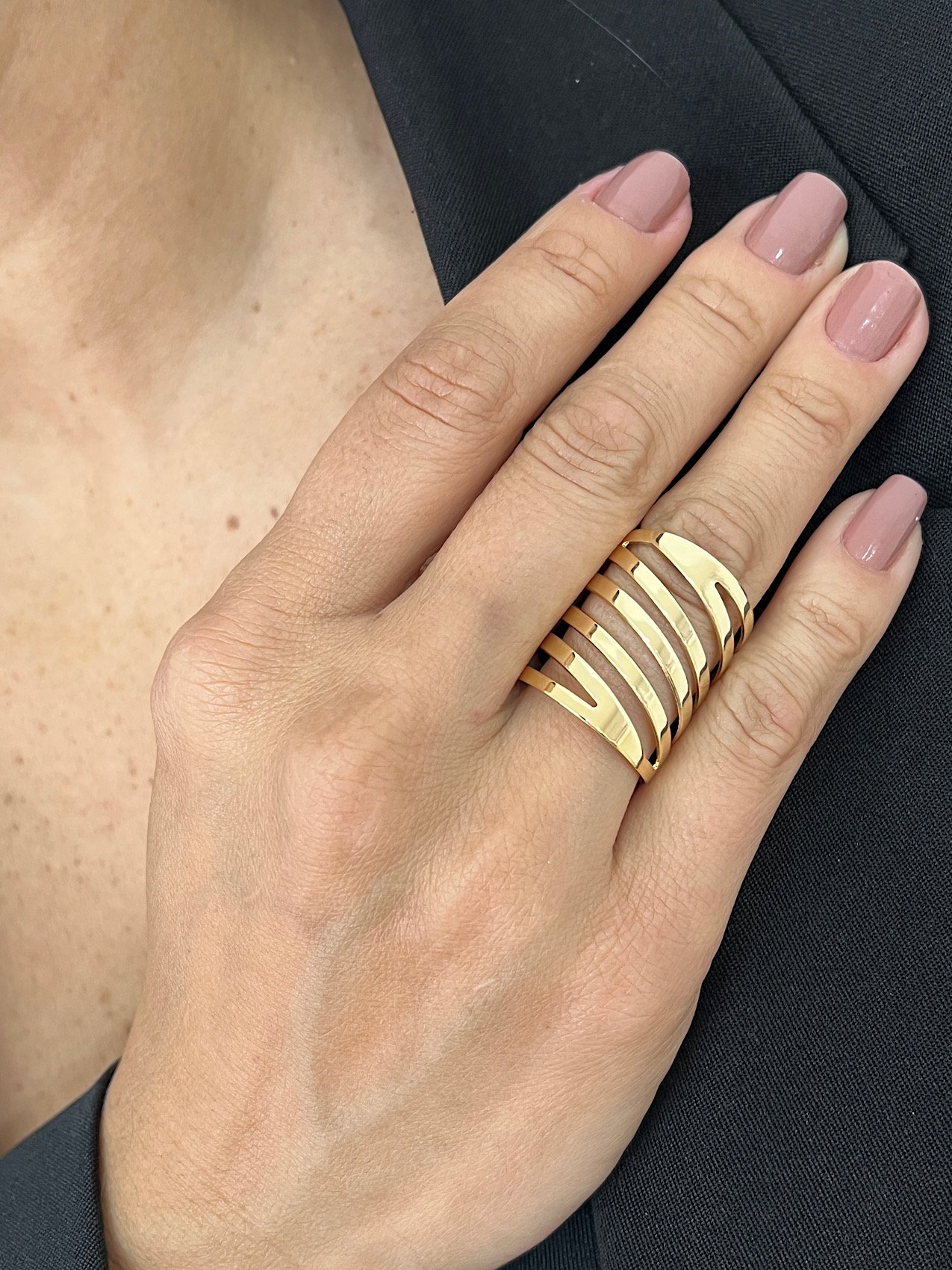 Anel Regulável Folheada a Ouro 05