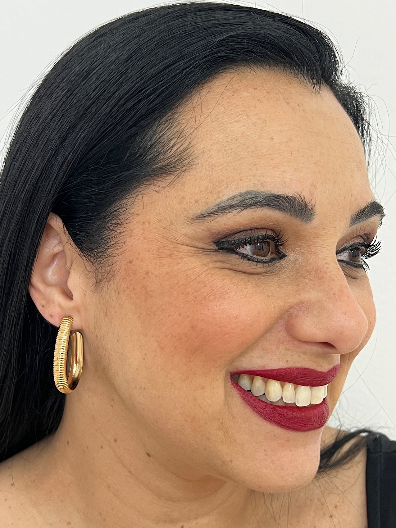 Argola Folheada a Ouro Gota M 1673