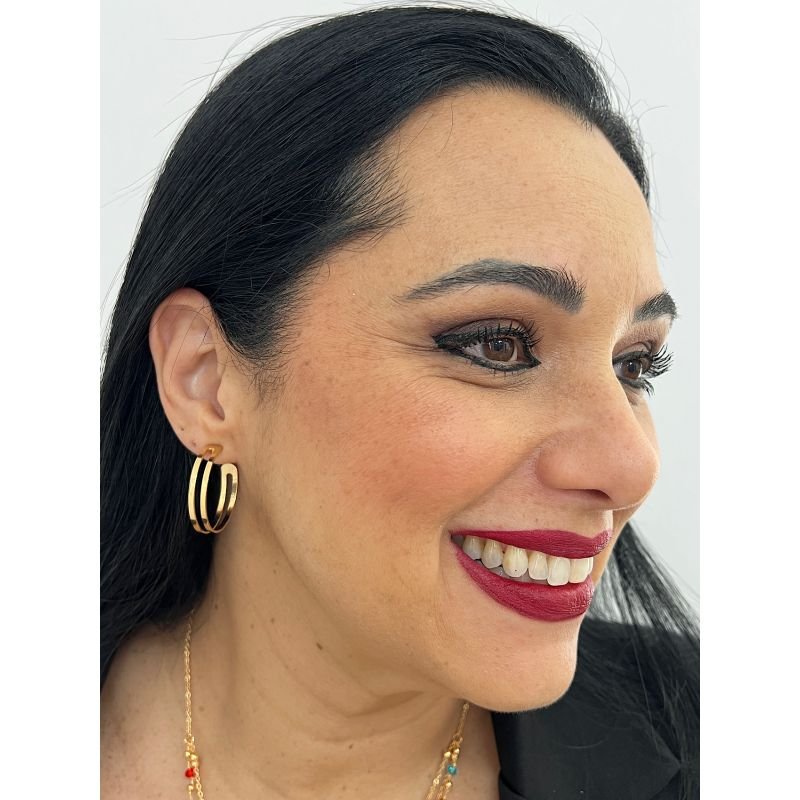 Argola Folheada a Ouro M 1675