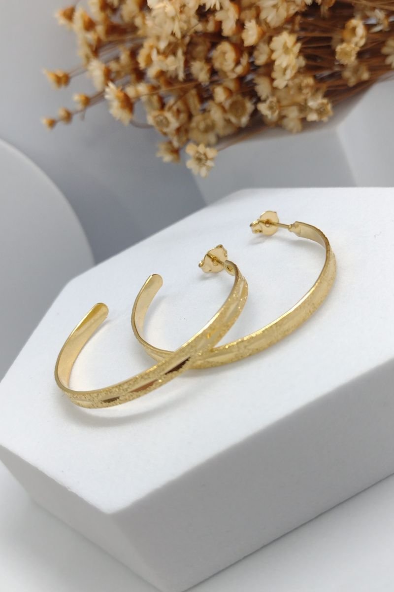 Argola Folheada a Ouro M 1685