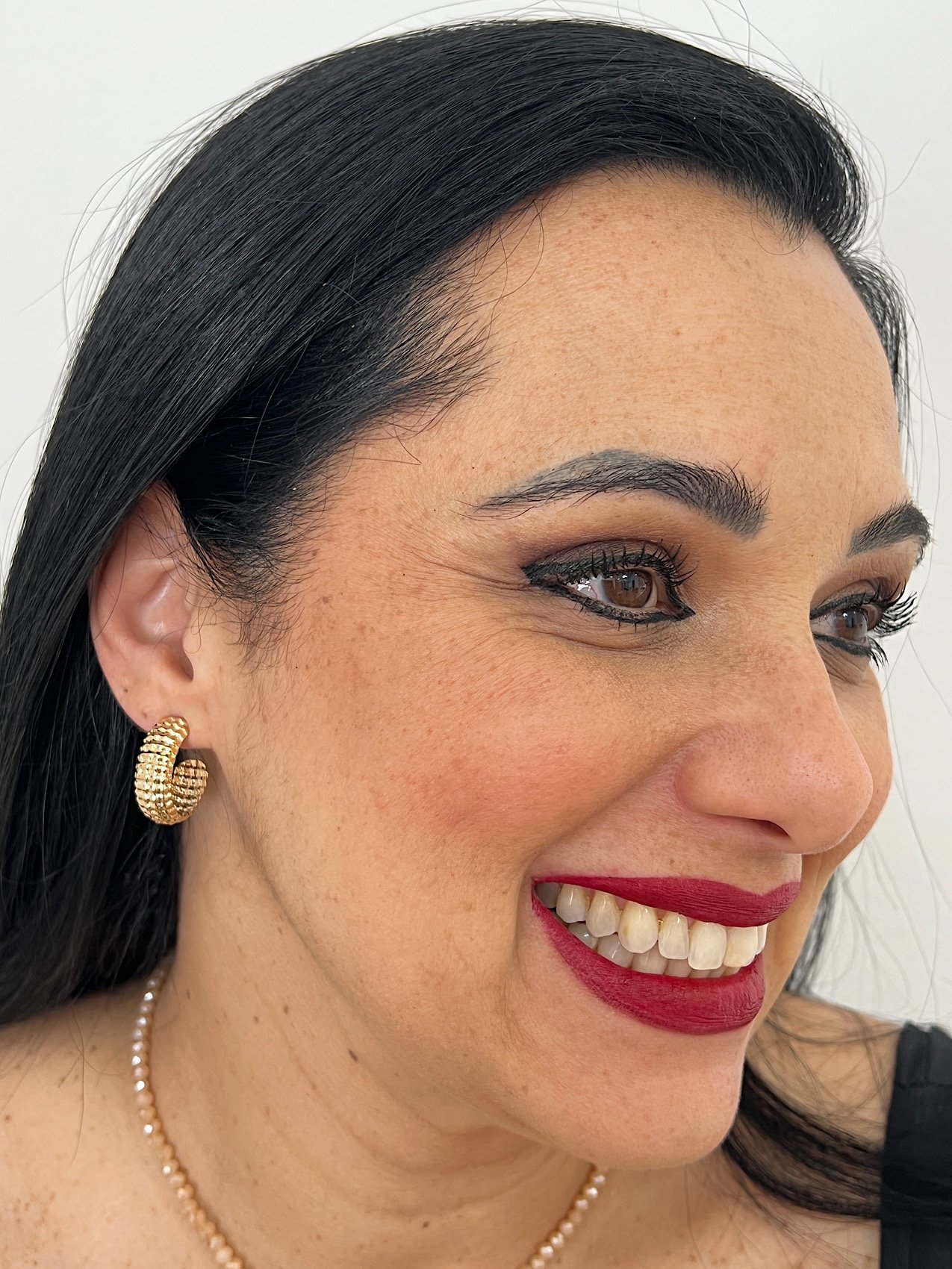 Argola Folheada a Ouro P 1629