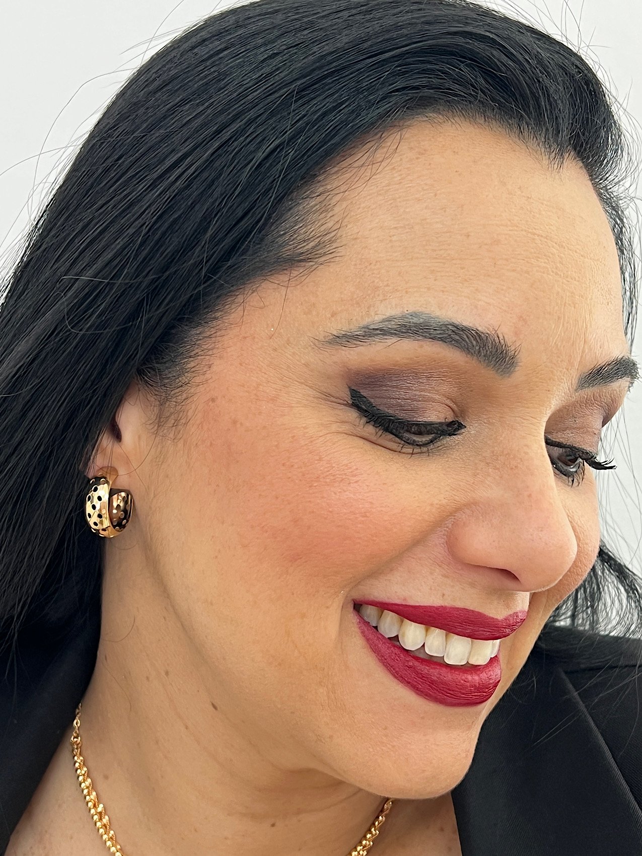 Argola Folheada a Ouro P 1667