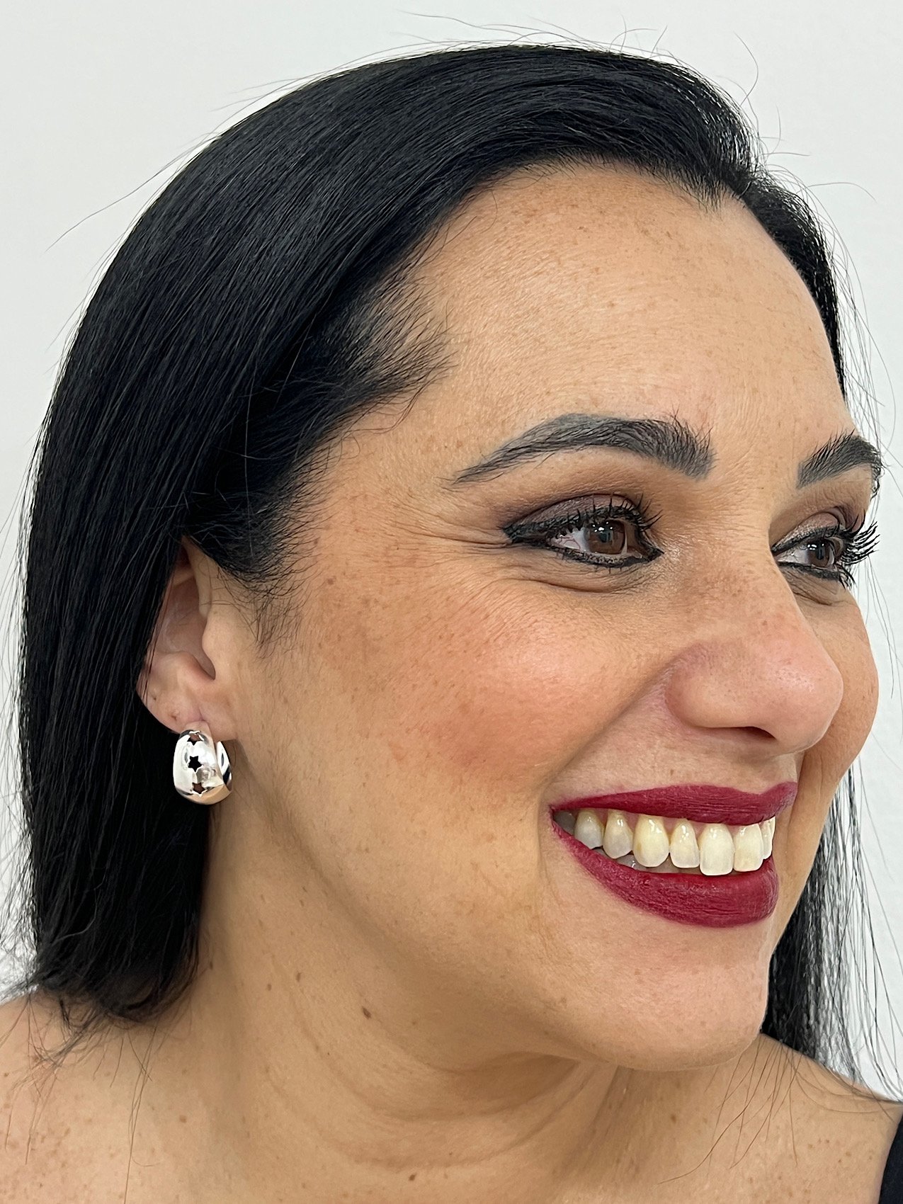 Argola Folheada a Prata Estrela Vazado 1634