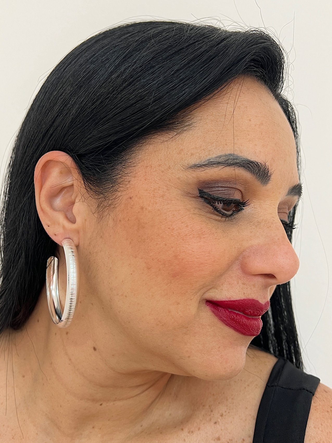 Argola Folheada a Prata G 1646