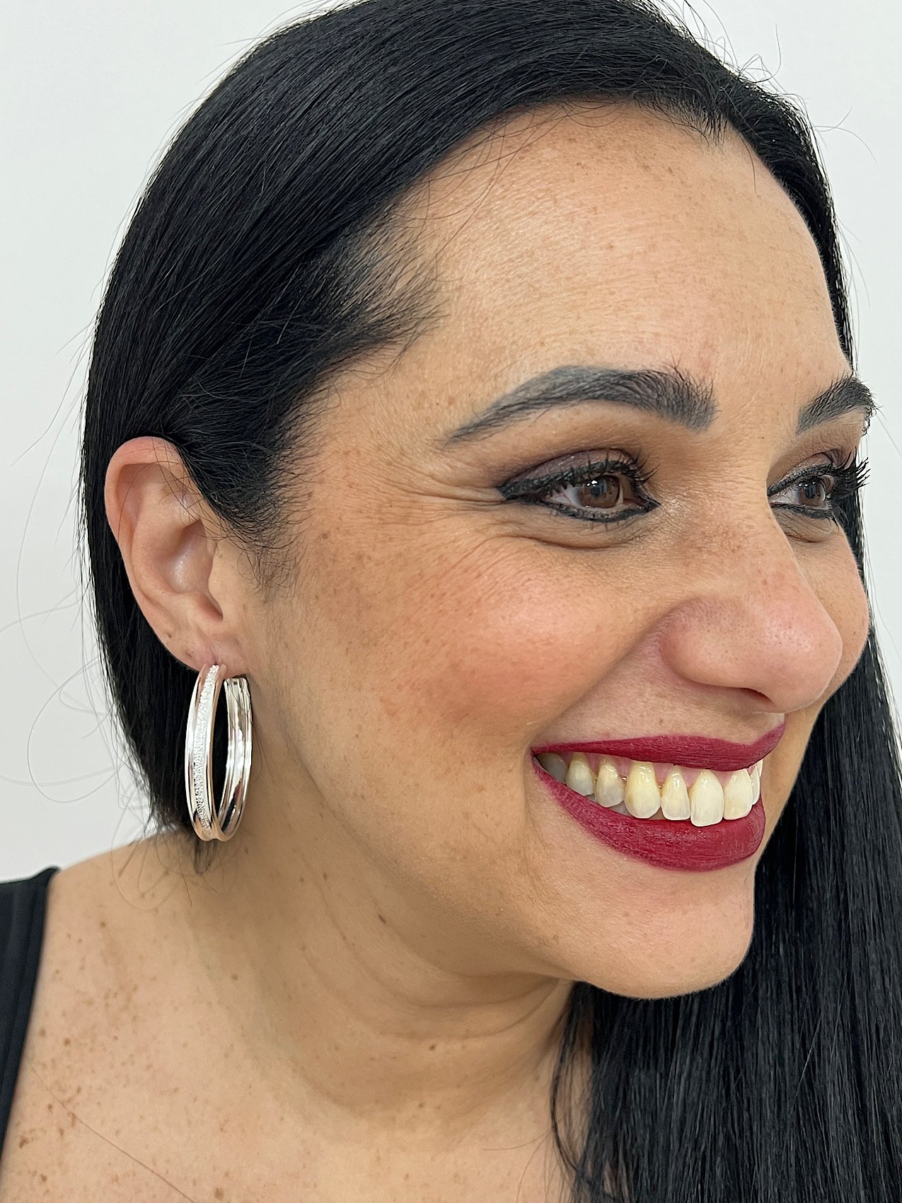 Argola Folheada a Prata G 1682