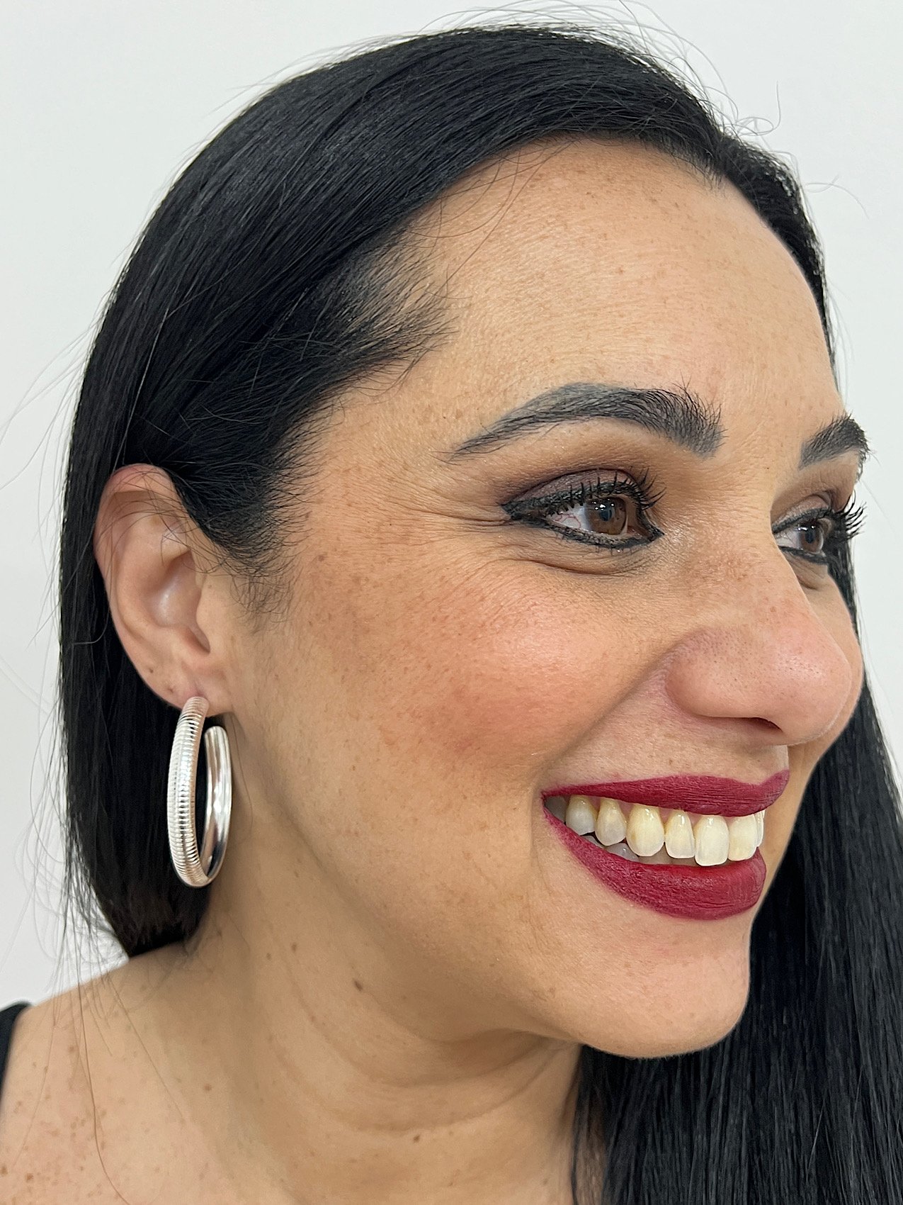 Argola Folheada a Prata G 1694