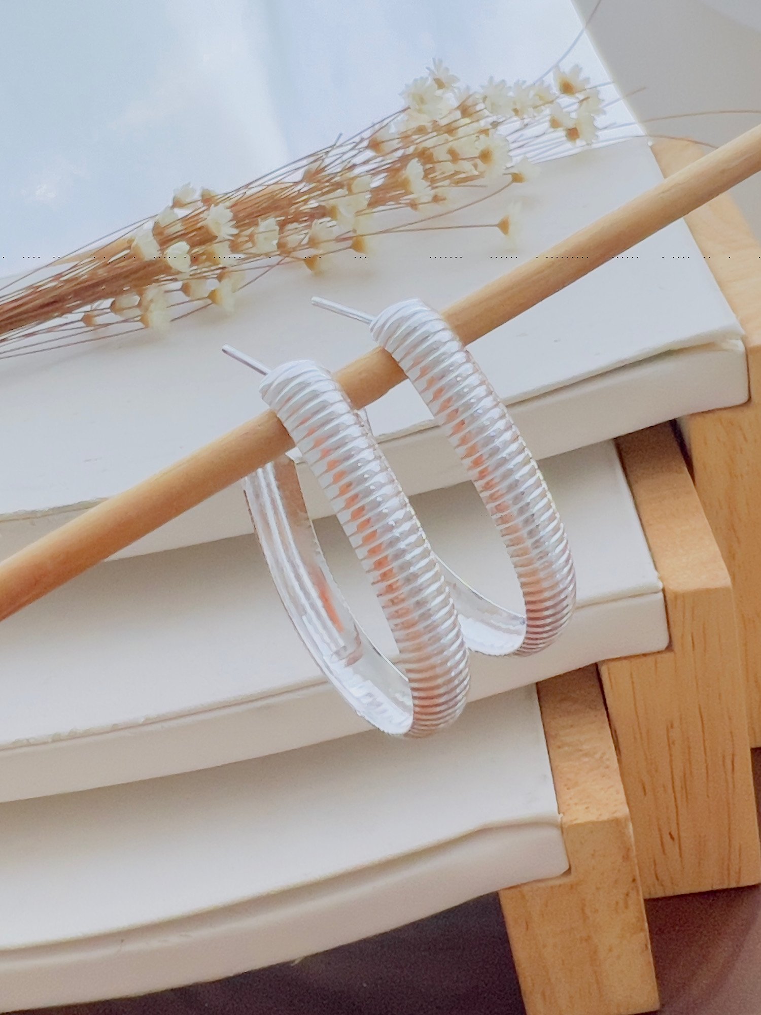 Argola Folheada a Prata Gota M 1672