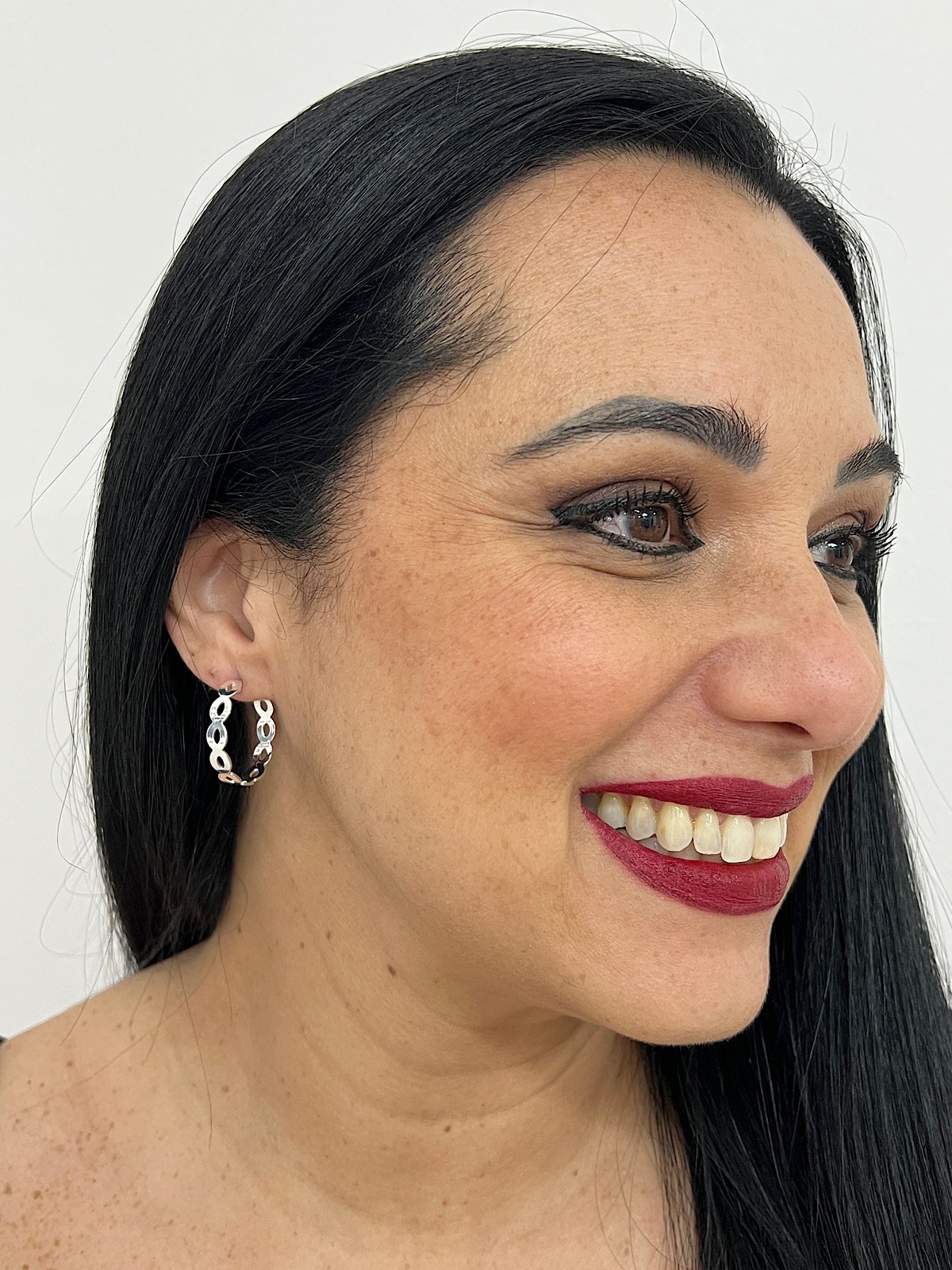 Argola Folheada a Prata M 1610