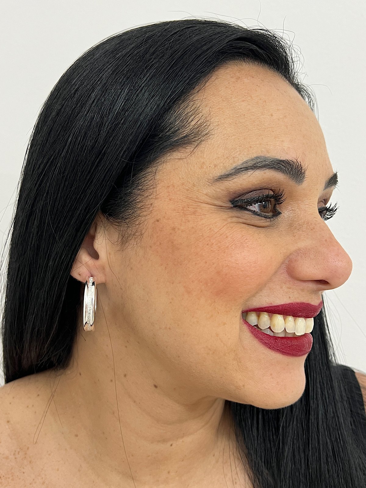 Argola Folheada a Prata M 1680