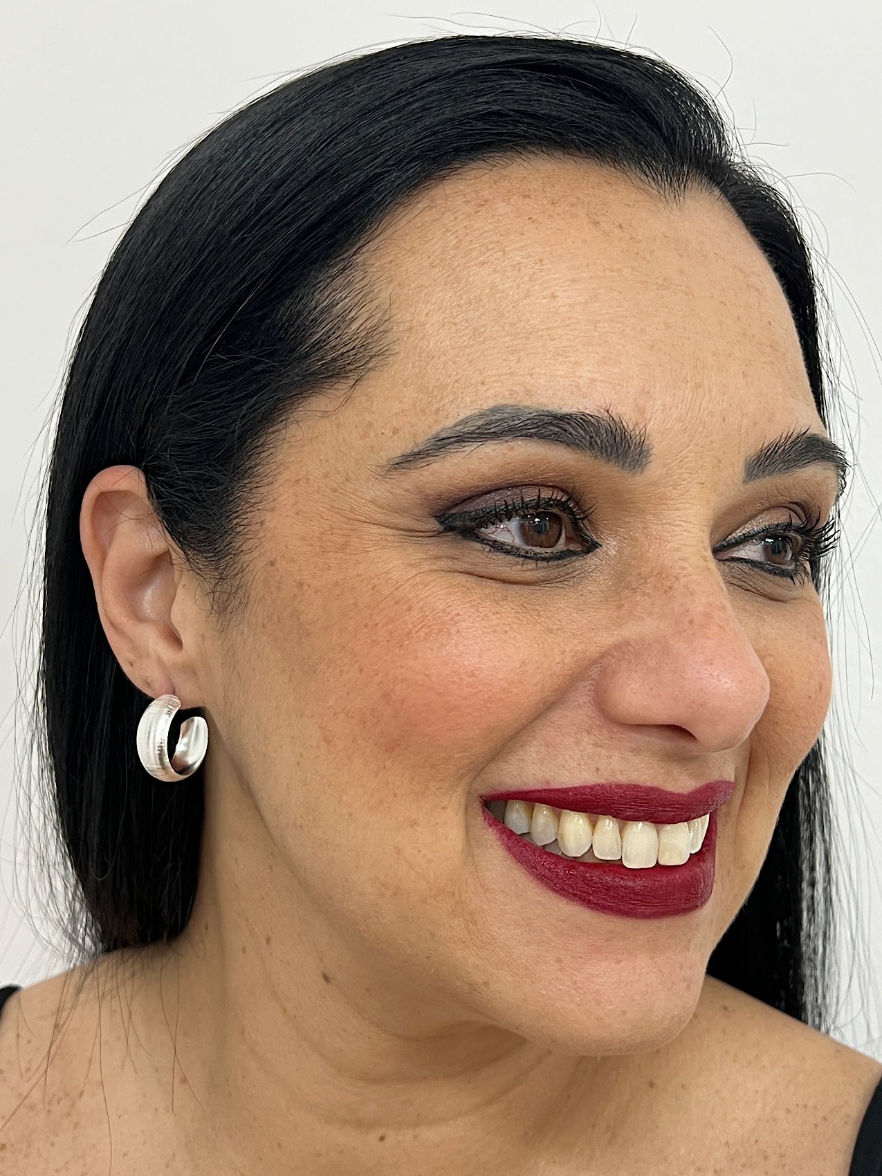 Argola Folheada a Prata P 1642