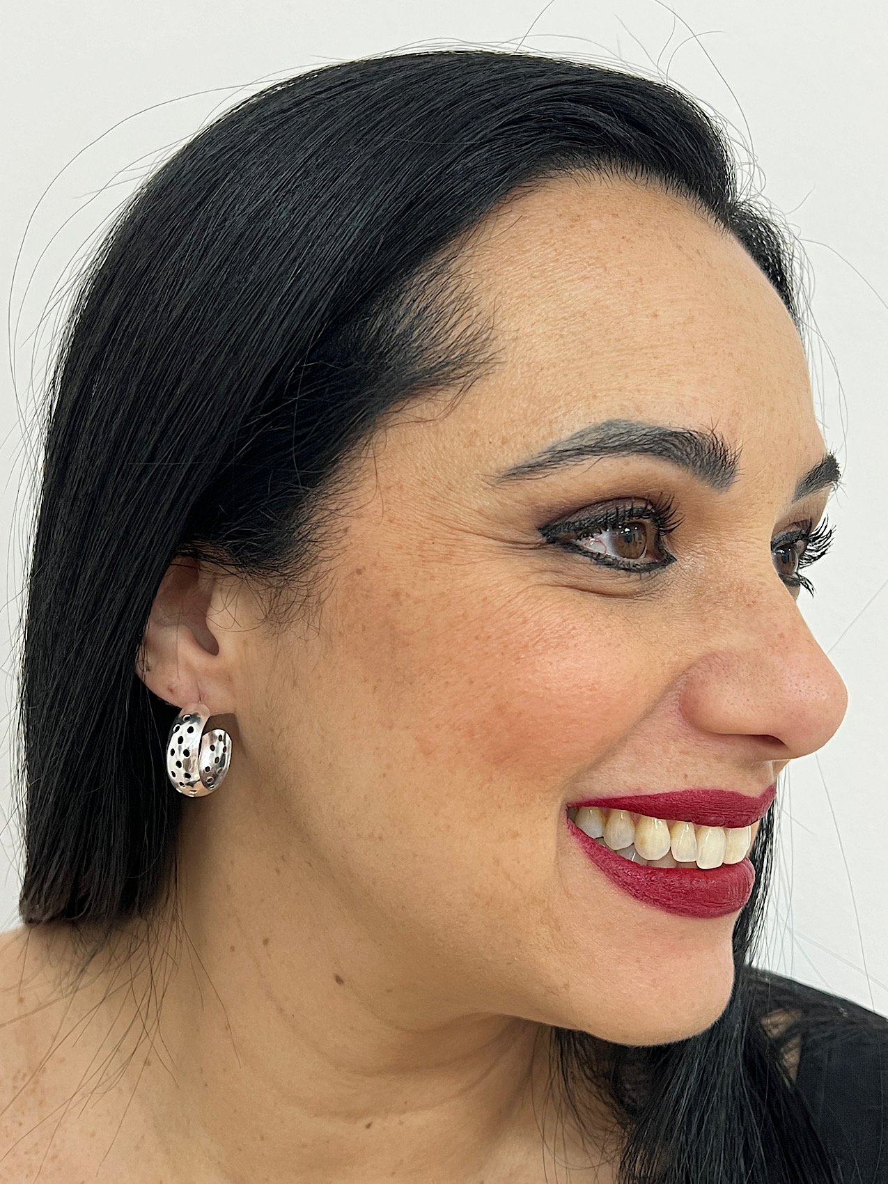 Argola Folheada a Prata P 1666