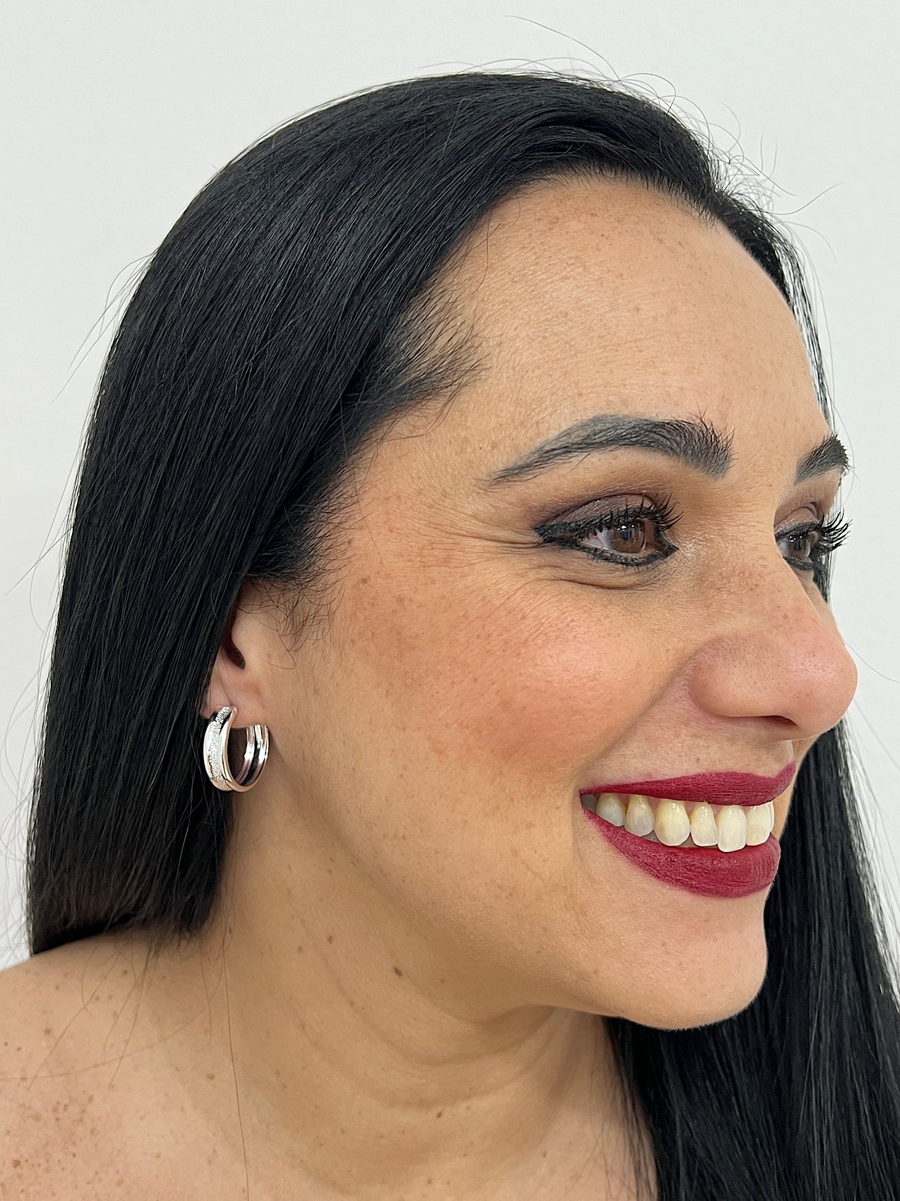 Argola Folheada a Prata P 1678