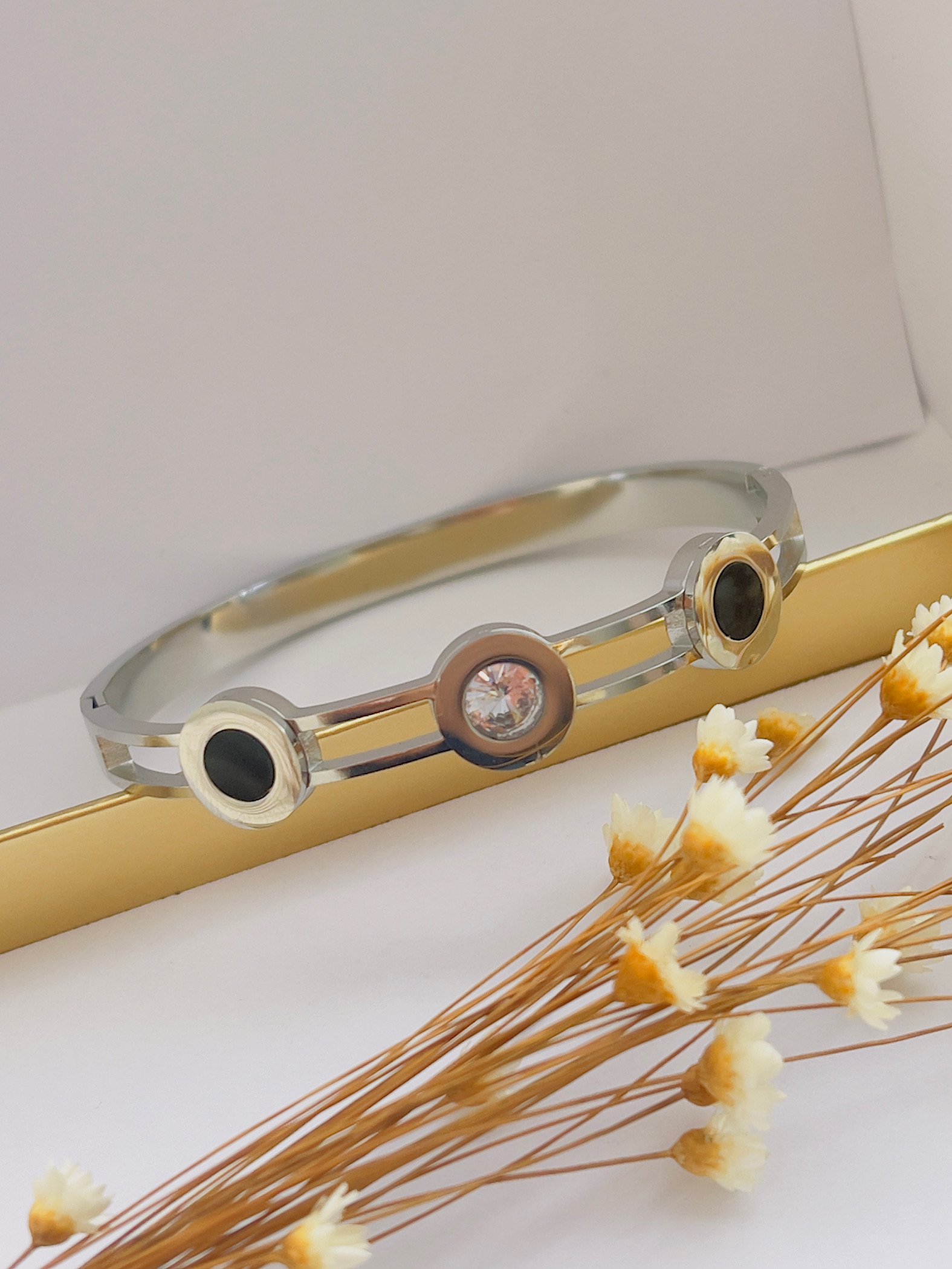 Bracelete Aço Inoxidáve Prata 8772