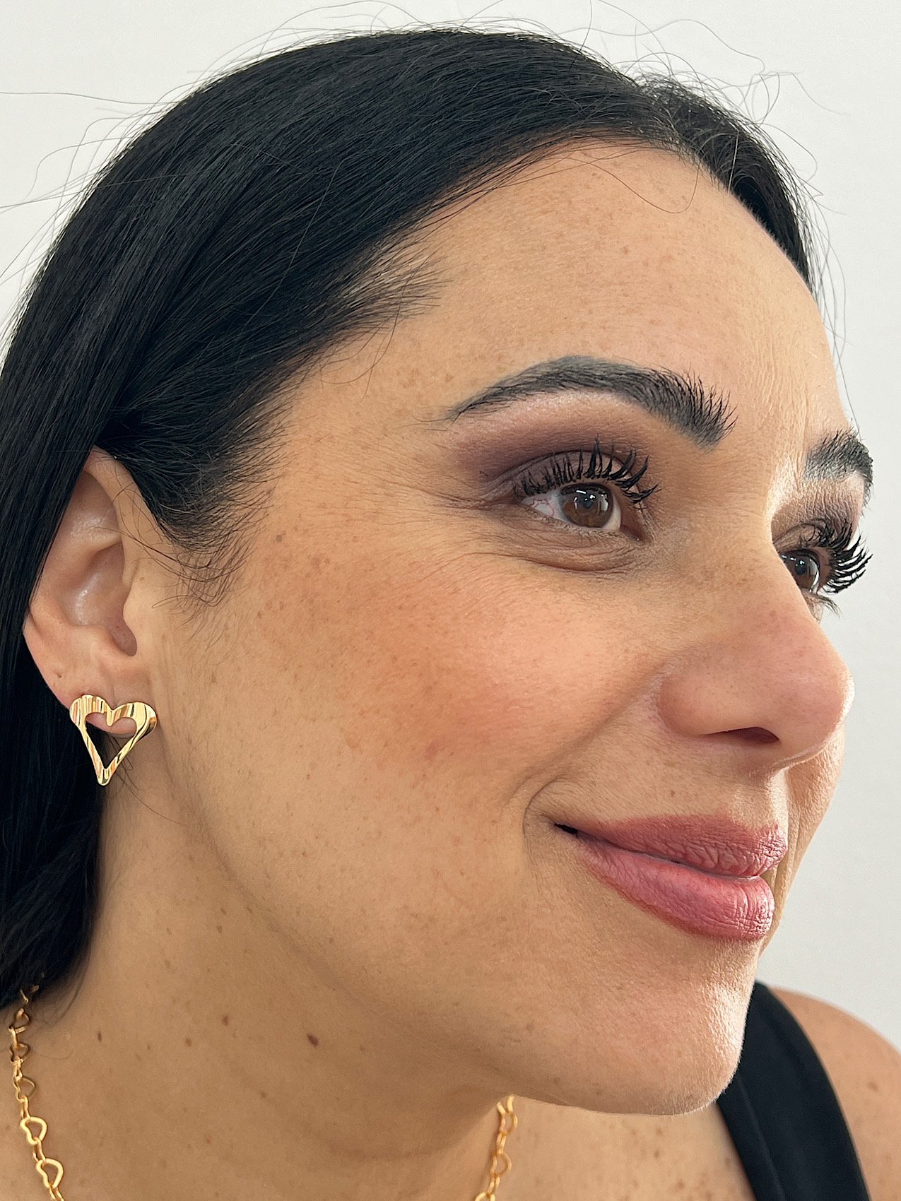 Brinco Folheado a Ouro Coração 392