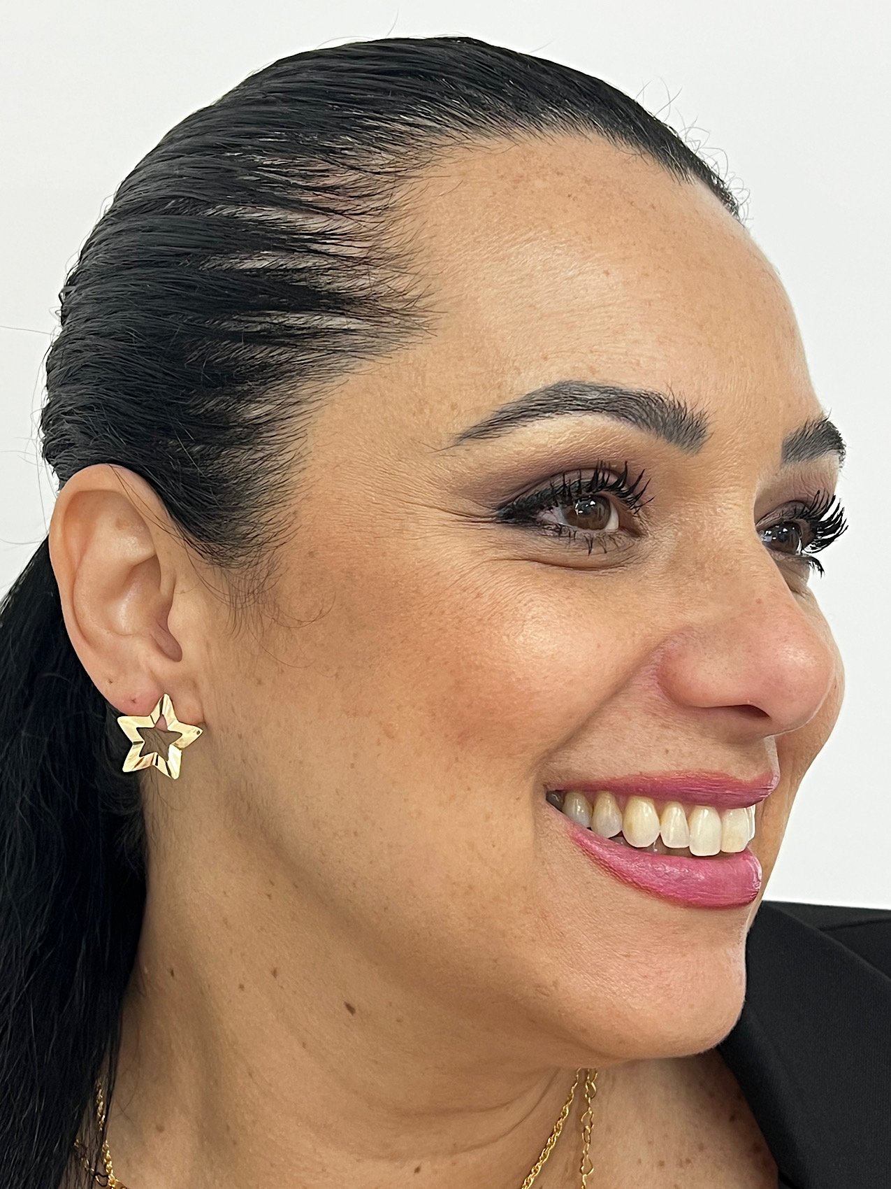 Brinco Folheado a Ouro Estrela 393