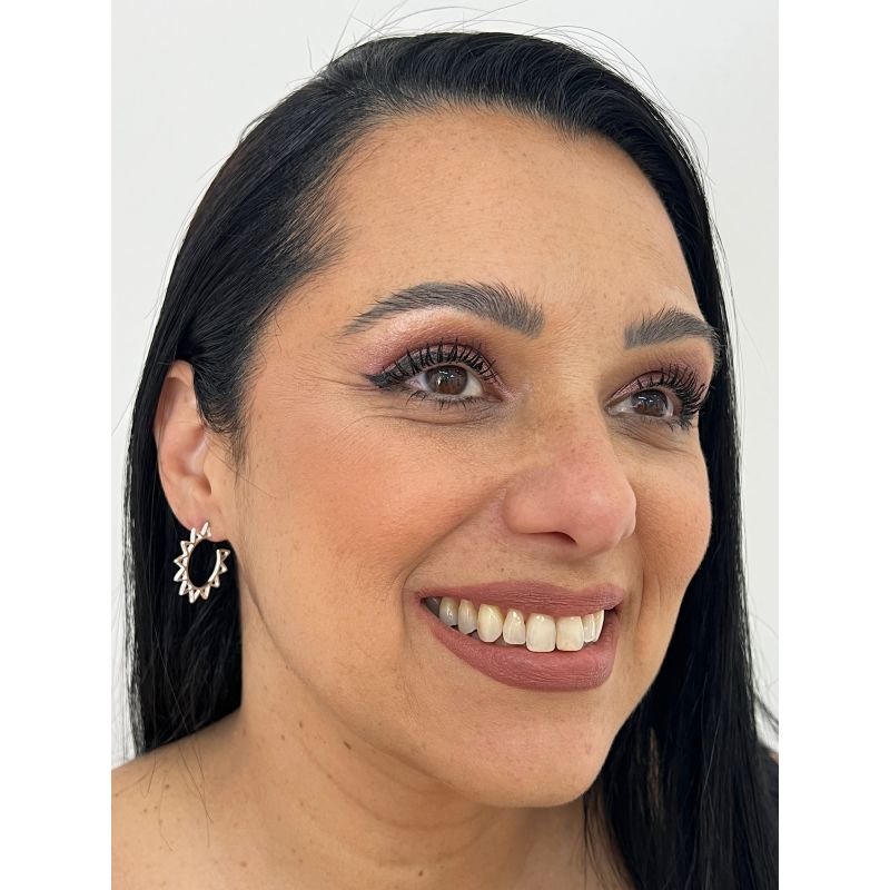 Brinco Folheado a Prata Sol 157