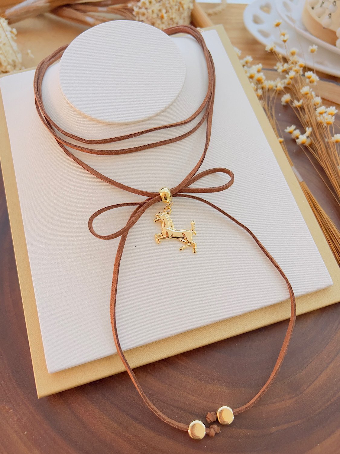 Choker Courinho Marrom Cavalo 8979