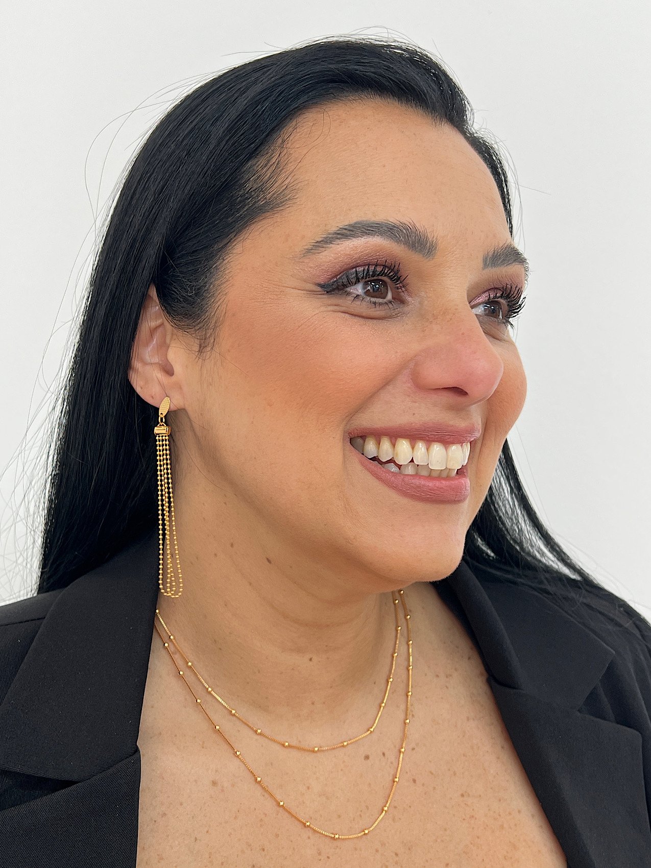 Choker Dupla Folheado a Ouro Bolinhas 4858