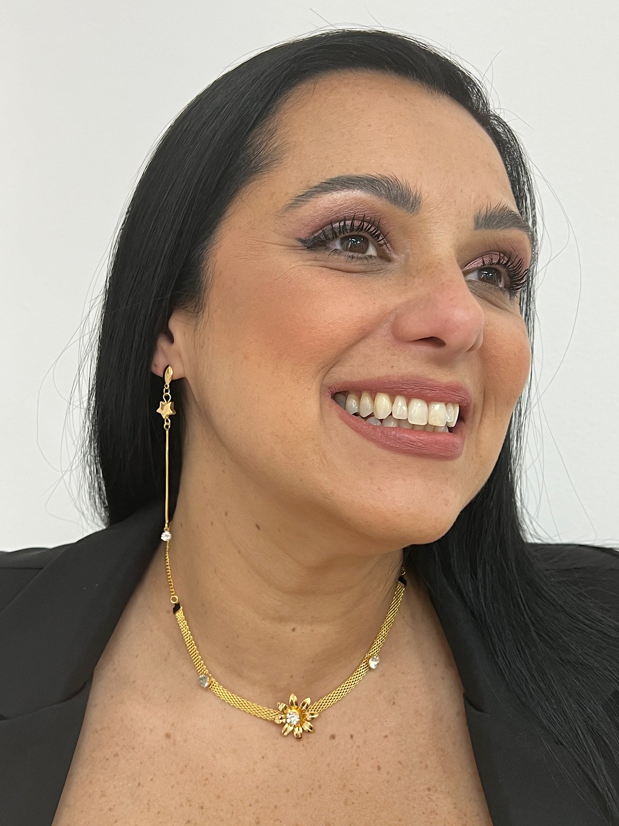 Choker Folheada a Ouro Flor 4025