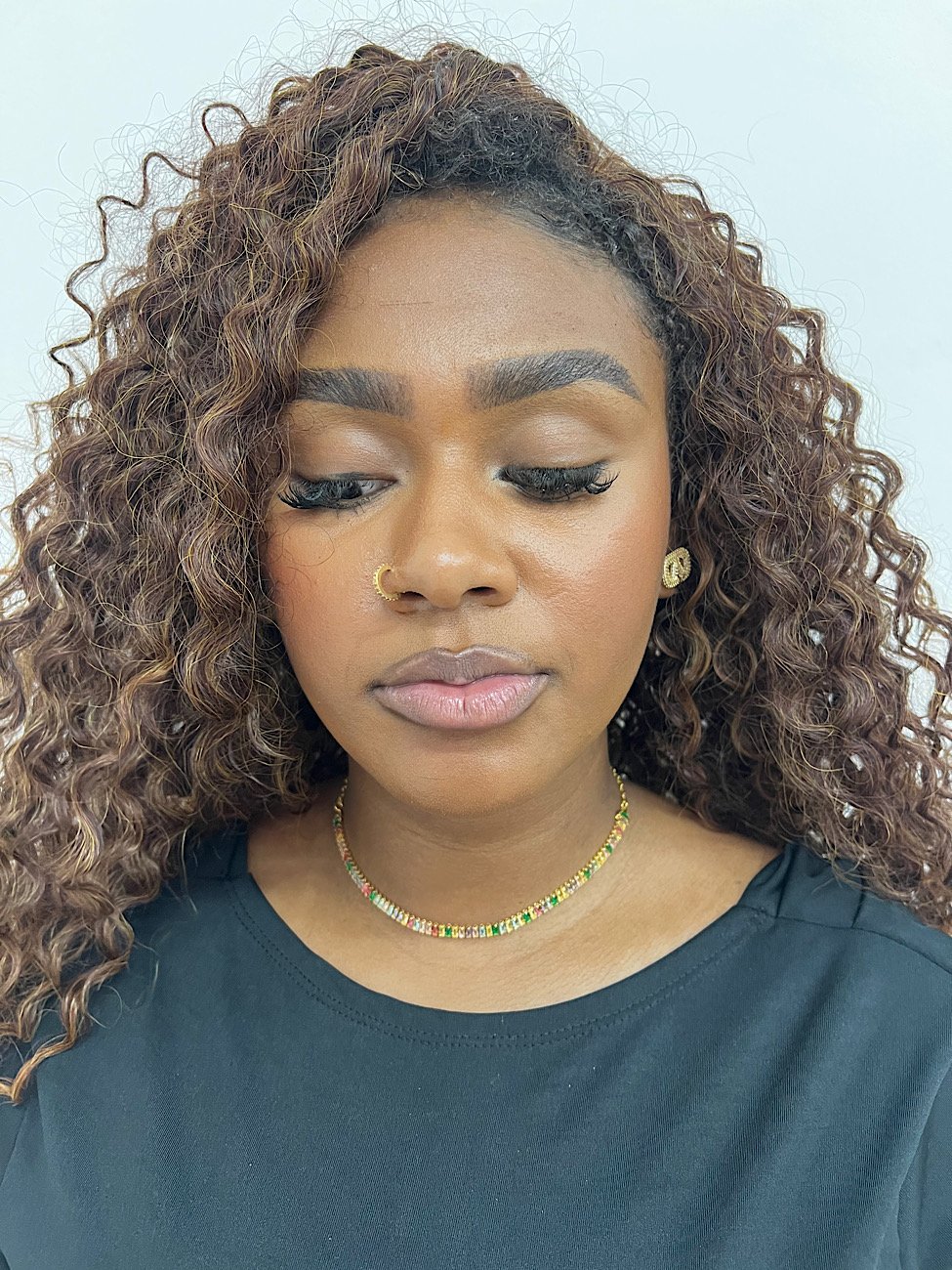 Choker Folheada a Ouro Navete Colorida 7074