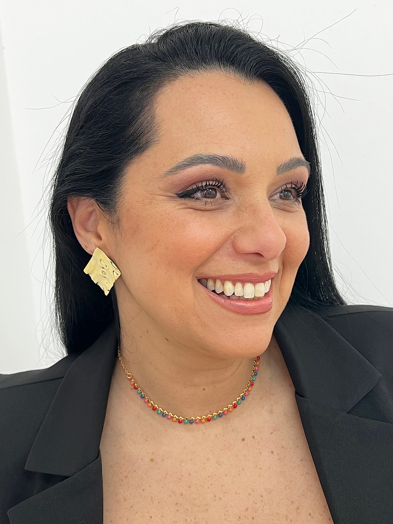 Choker Folheada a Ouro Resinada Colorida 3266