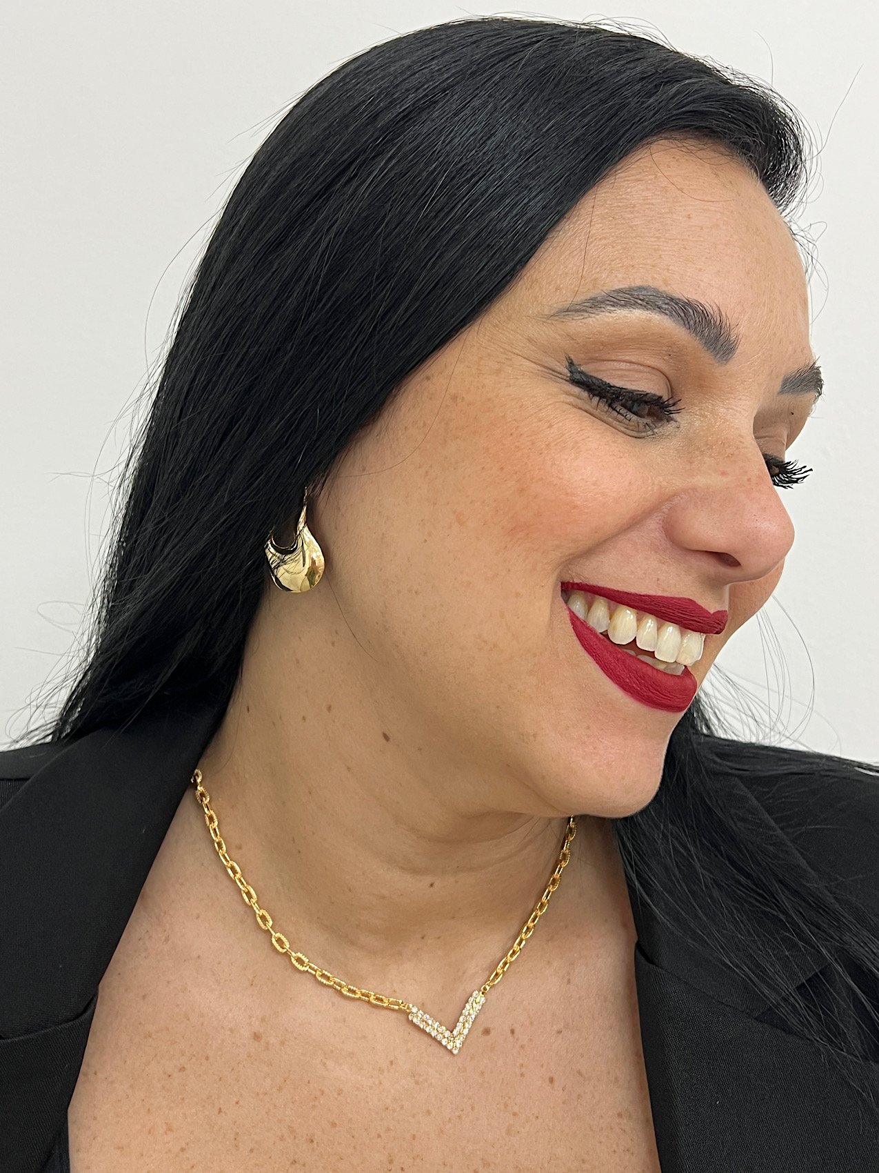 Choker Folheado a Ouro Strass 7526