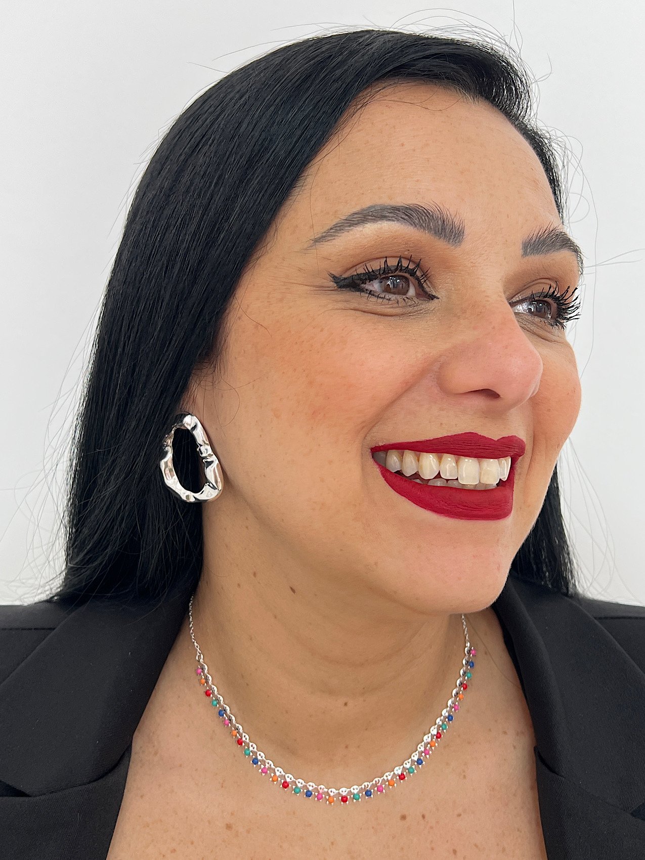 Choker Folheado a Prata Estrela Resinada 3594