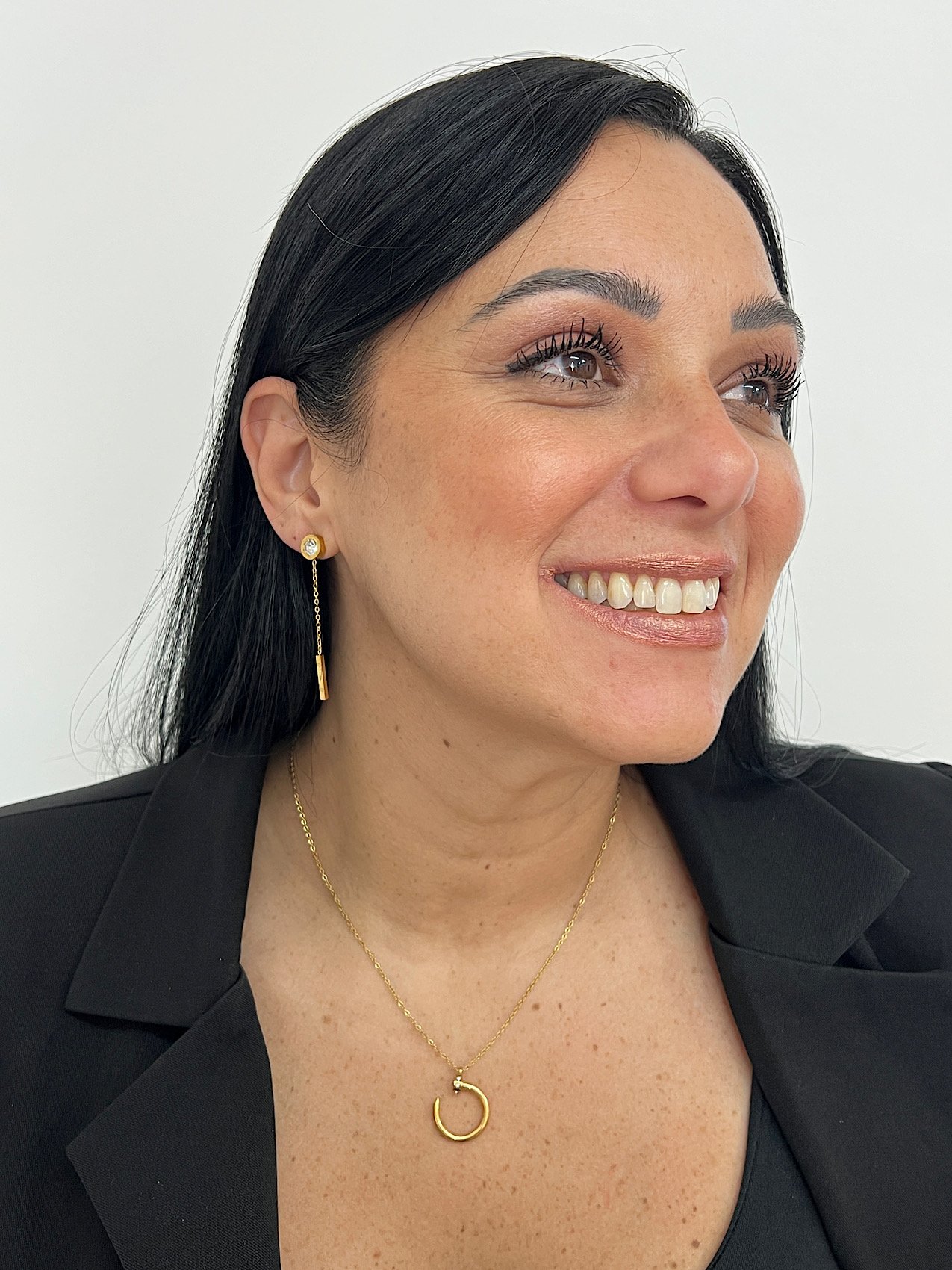Colar Aço Inoxidável Dourado Prego 8806