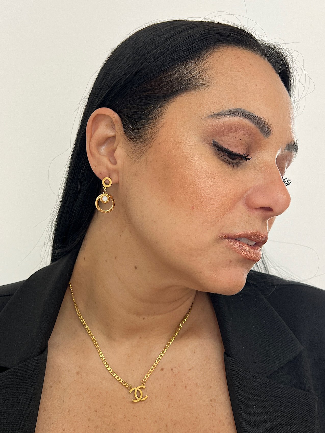 Colar Aço Inoxidável Inspiração Dourado 8661