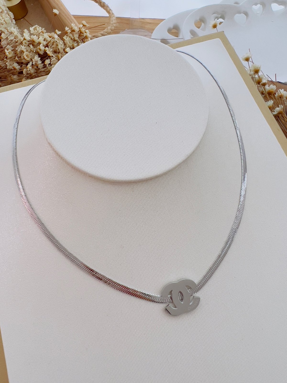 Colar Aço Inoxidável Prata Inspiração 8837