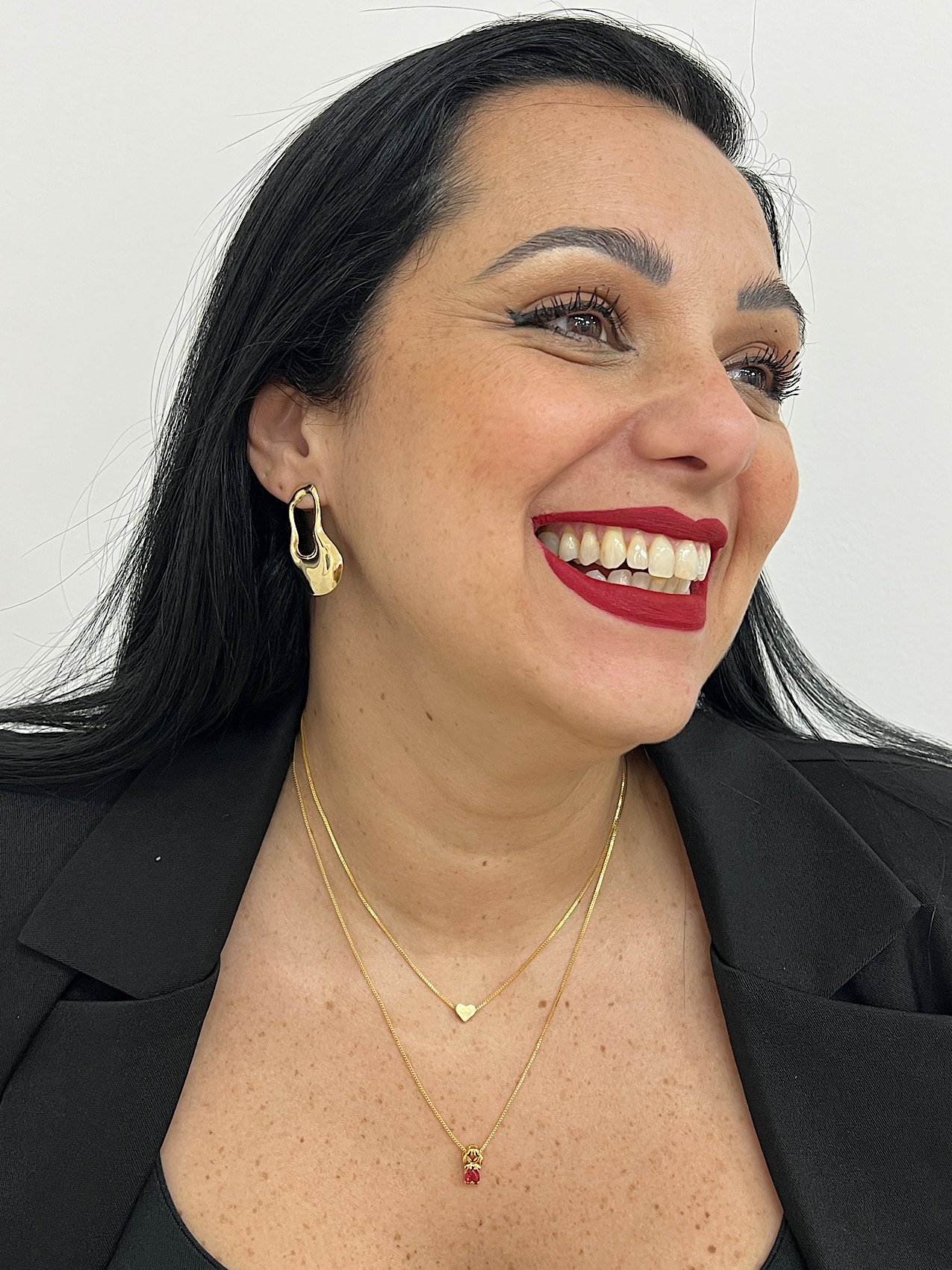 Colar Duplo Folheado a Ouro Menina 8444
