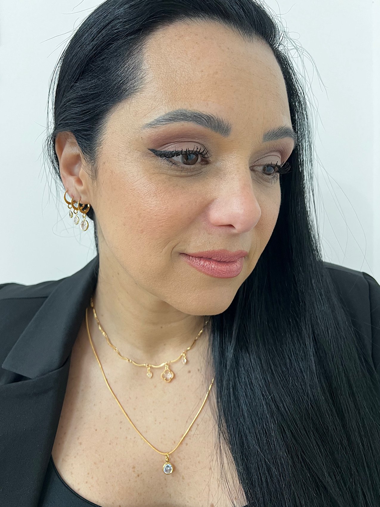Colar Duplo Folheado a Ouro Zircônia Virginia 5257