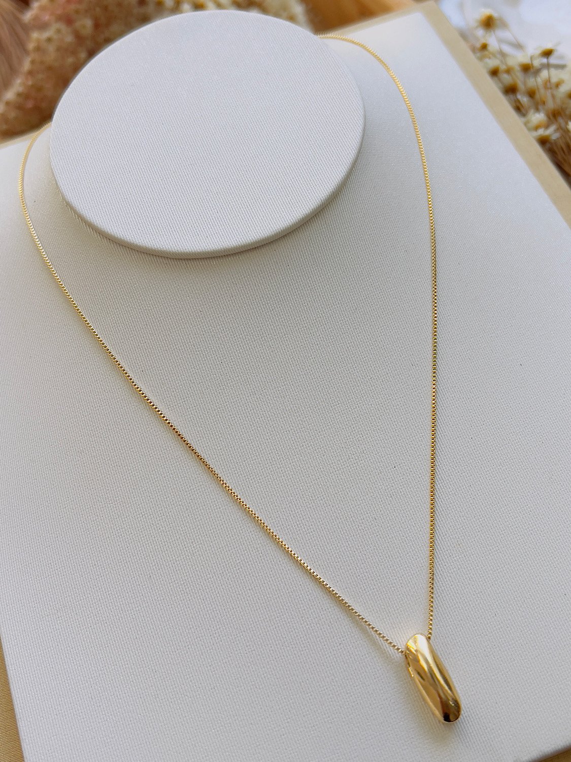 Colar Folheado a Ouro Bubble Letra I 5341