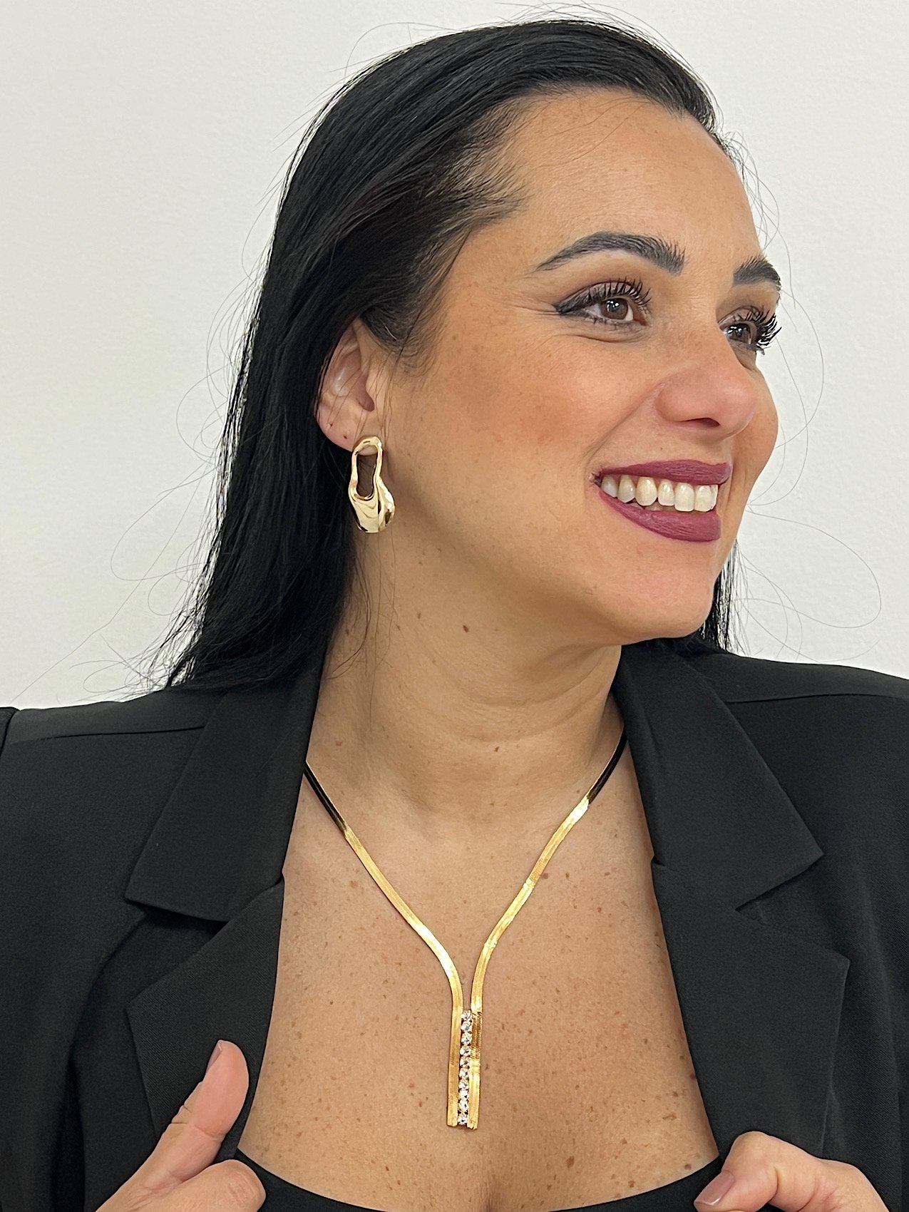 Colar Folheado a Ouro Laminado Zircônia 4609