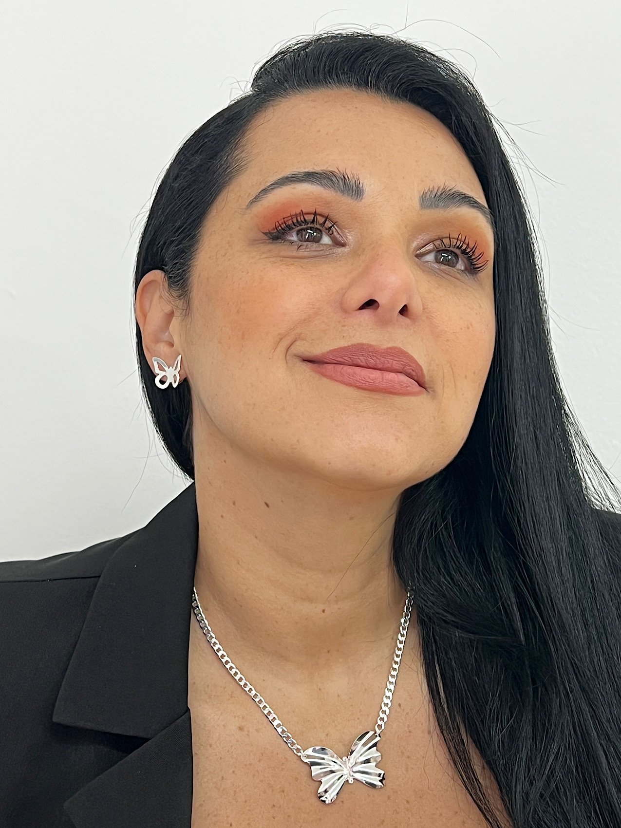 Colar Folheado a Prata Borboleta 4735