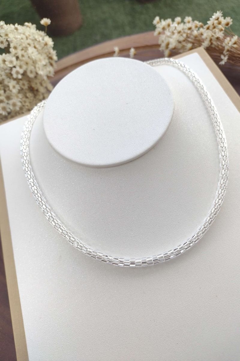 Colar Folheado a Prata Tubo 3182