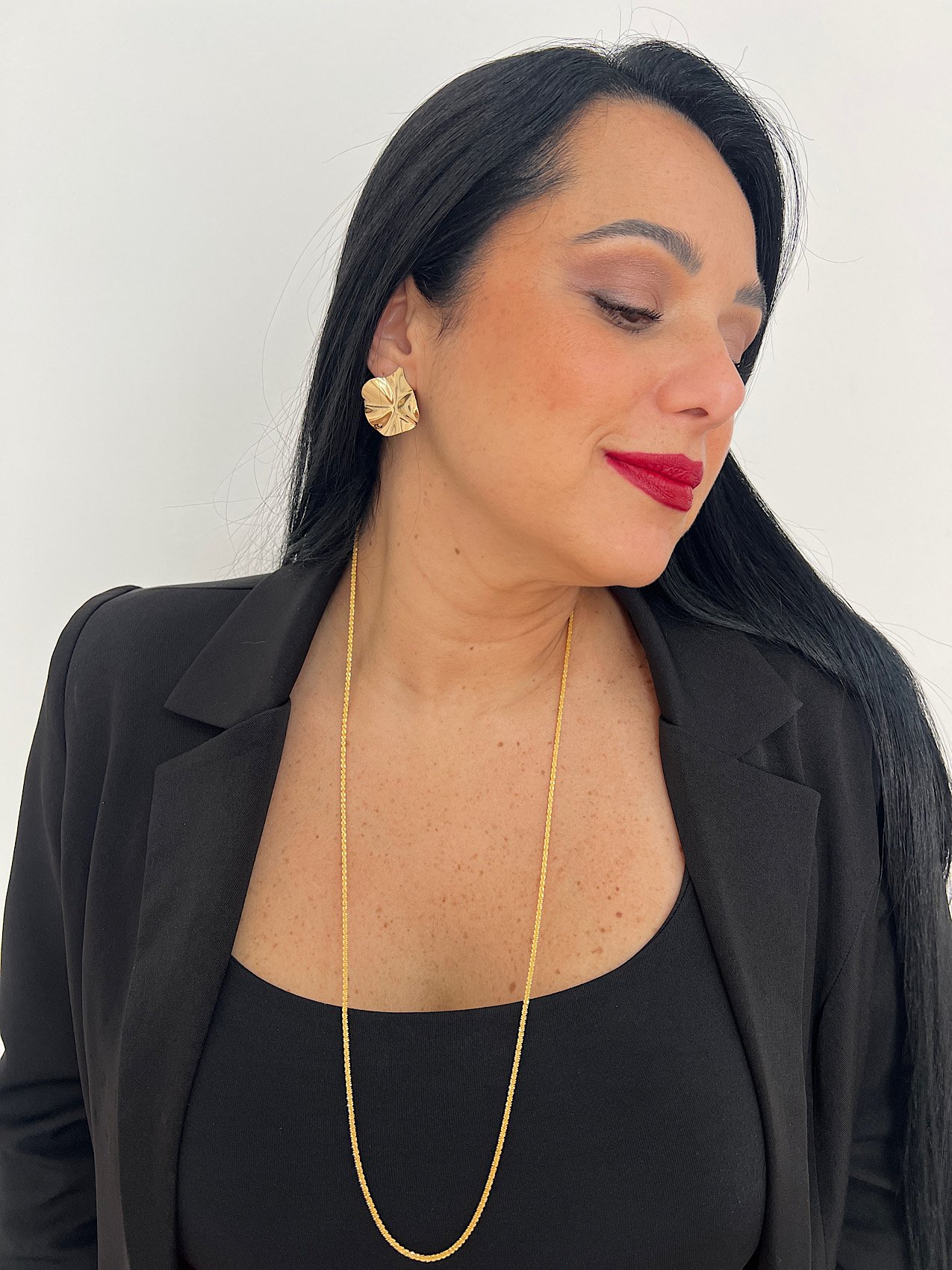 Colar Longo Folheado a Ouro 5115