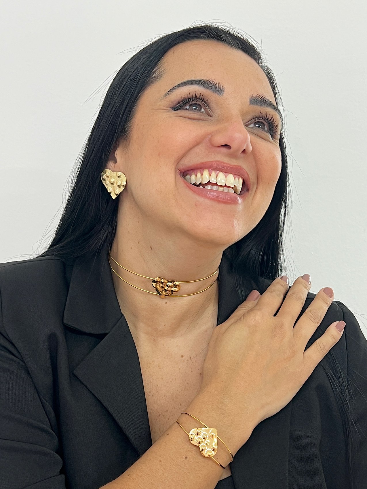 Conjunto Folheado a Ouro Aro Coração 4937