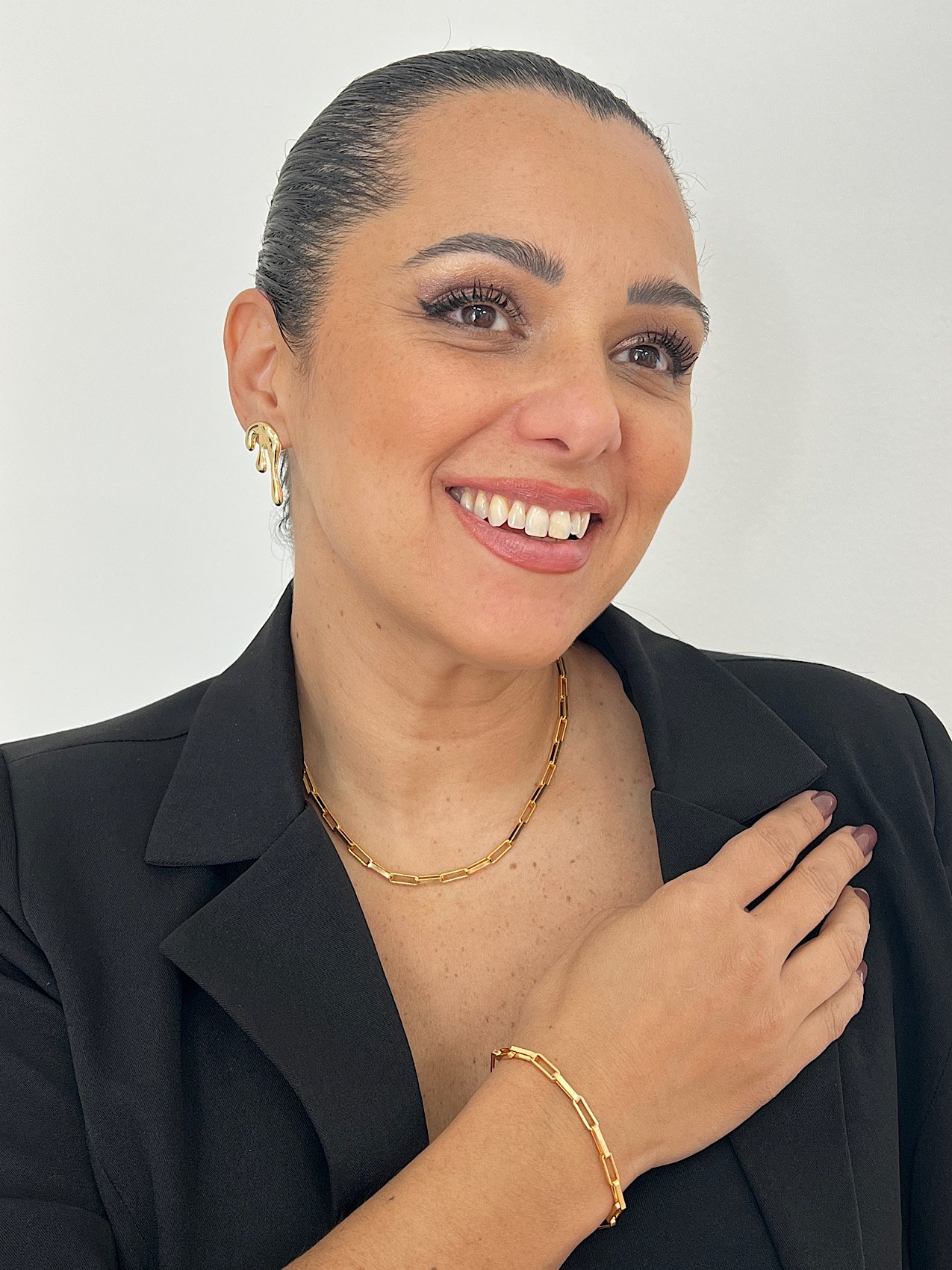 Conjunto Folheado a Ouro Cadeado 4258