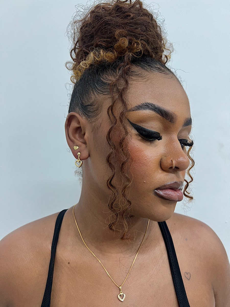 Conjunto Folheado a Ouro Coração Micro Zirconia 5094