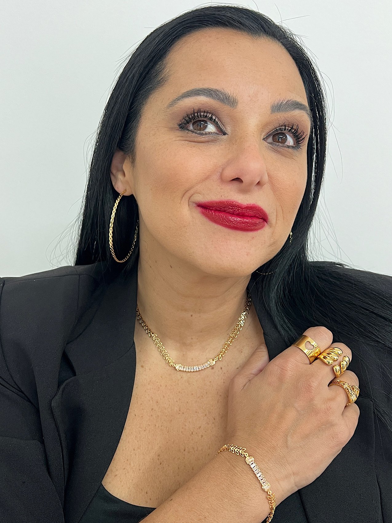 Conjunto Folheado a Ouro Escama Navete 6965