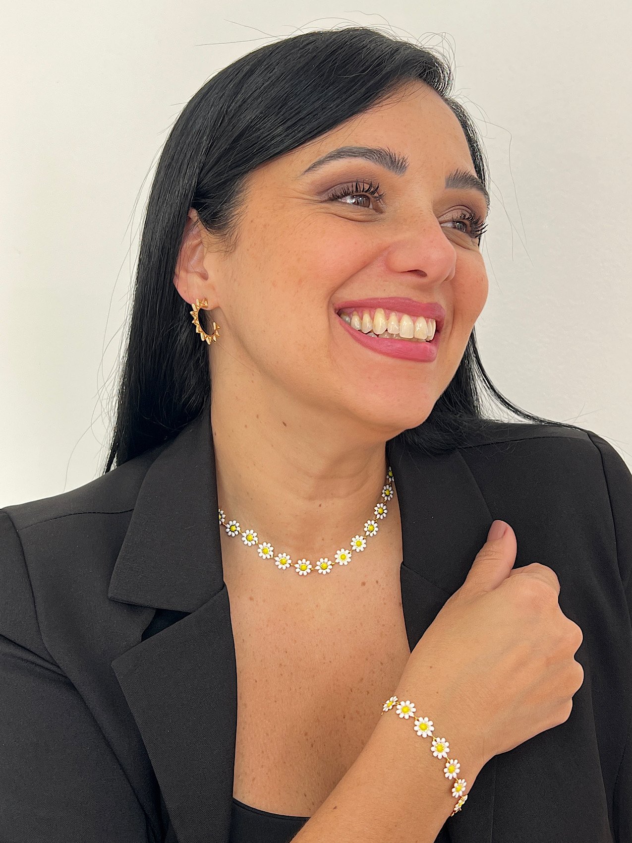 Conjunto Folheado a Ouro Margarida 3327