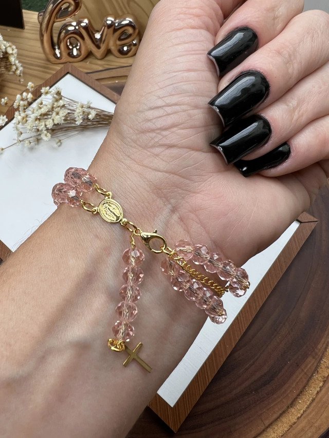 Pulseira Folheada a Ouro Terço 2899