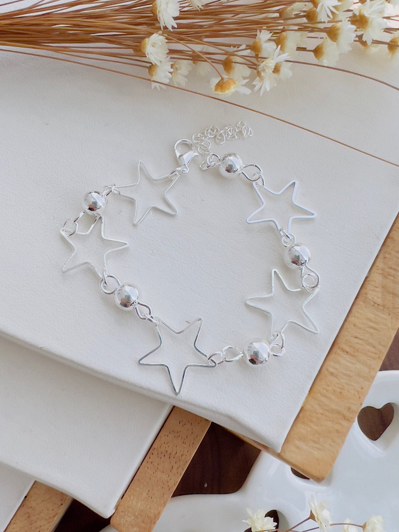 Pulseira Folheado a Prata Estrela 4101