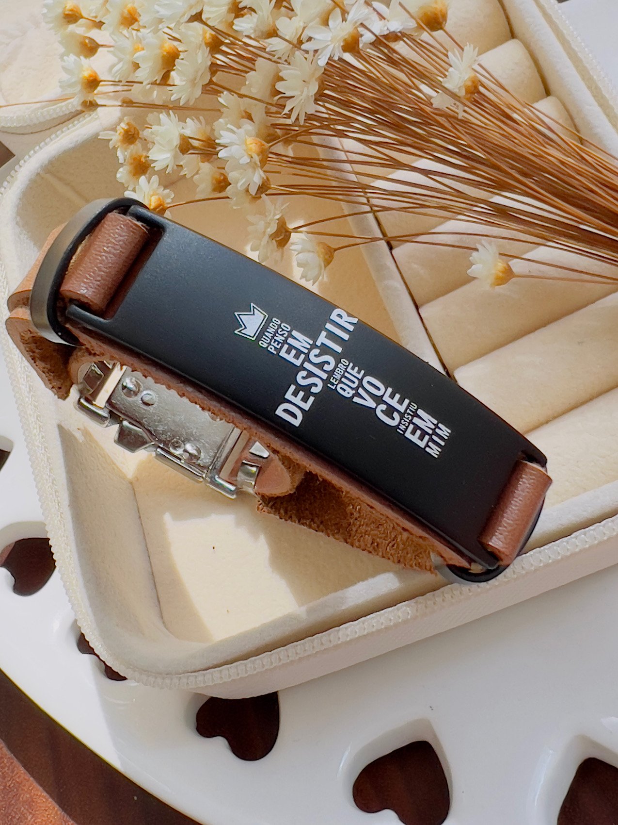 Pulseira Masculina Caramelo Quando penso 26